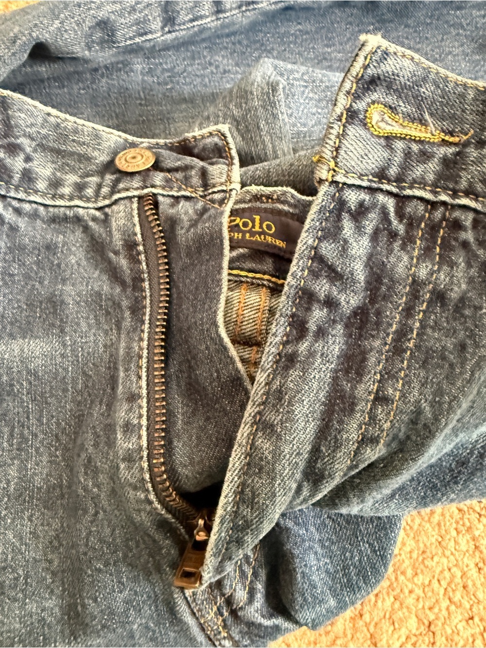 Polo Ralph Lauren Hampton Relax Straight-Leg Blue Denim Jeans- 35 x 32 - Picture 2 of 12